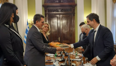 29 March 2021  The Head of the Parliamentary Group of Friendship with Greece Veroljub Arsic and the Minister of Tourism of the Hellenic Republic Harry Teocharis